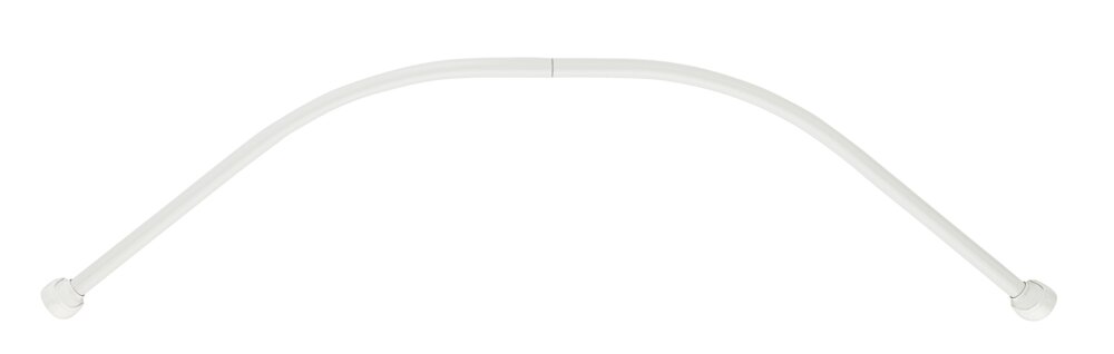 Barre de douche arrondie, tringle douche angle, aluminium blanc  aluminium, 80 x 80 - 90 x 90 cm, chrome