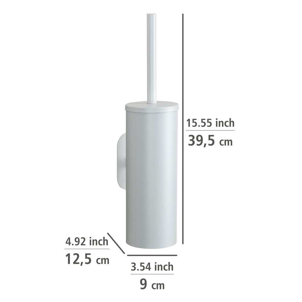 Turbo-Loc® WC-Garnitur Mod. Orea White matt  aus rostfreiem Edelstahl
