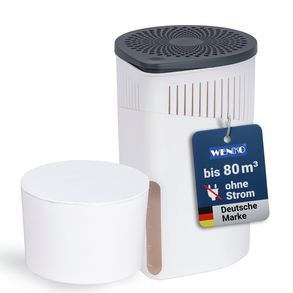 Déshumidificateur d'intérieur Drop 1000 g blanc  diminue l'humidité de l'air