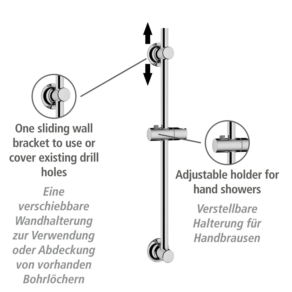 Duschstange ohne Bohren Chrom  Befestigen ohne Bohren