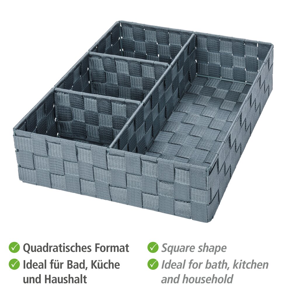 Organizer Mod. Adria Grau, 4 Fächer  4 Fächer