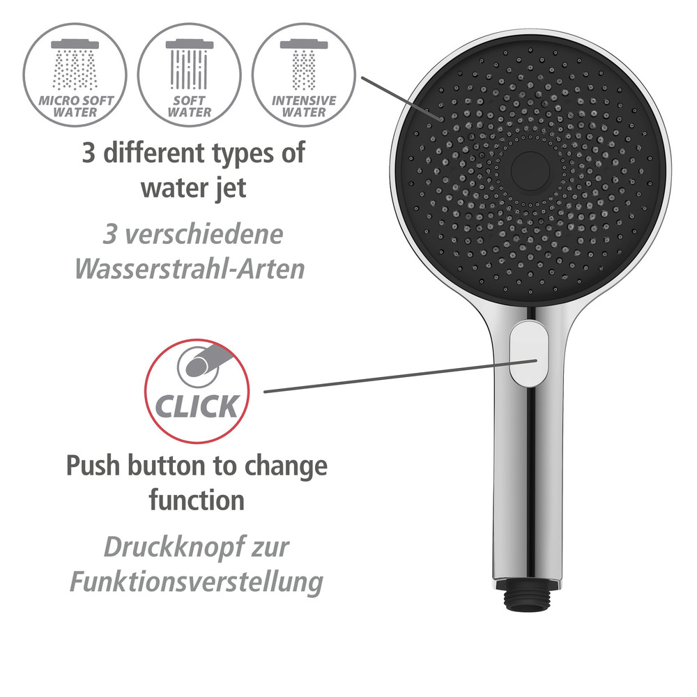 Duschsystem Mod. Softwater Chrom  einfacher Anschluss an bestehende Armatur oder Wandanschlussbogen