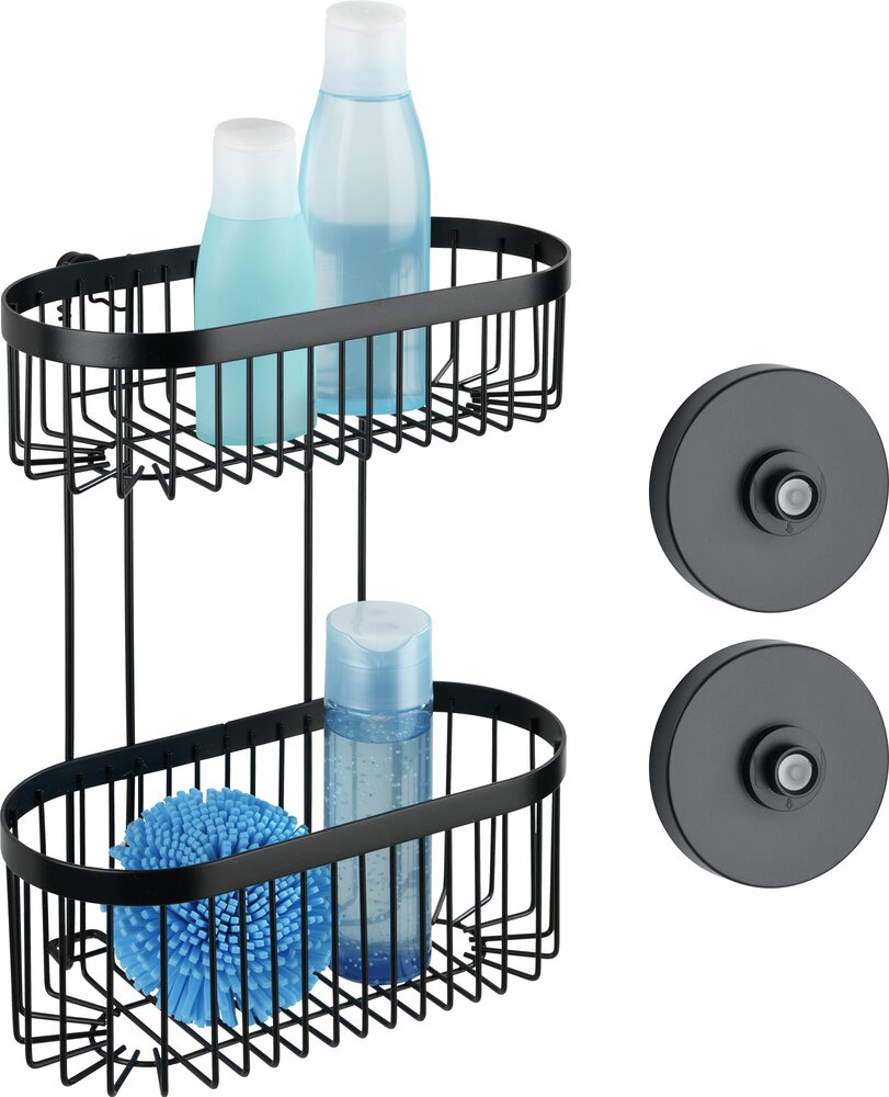 Wandrek Mod. Classic Plus Vacuum-Loc, zwart, staal, 26,5x33x14,5 cm