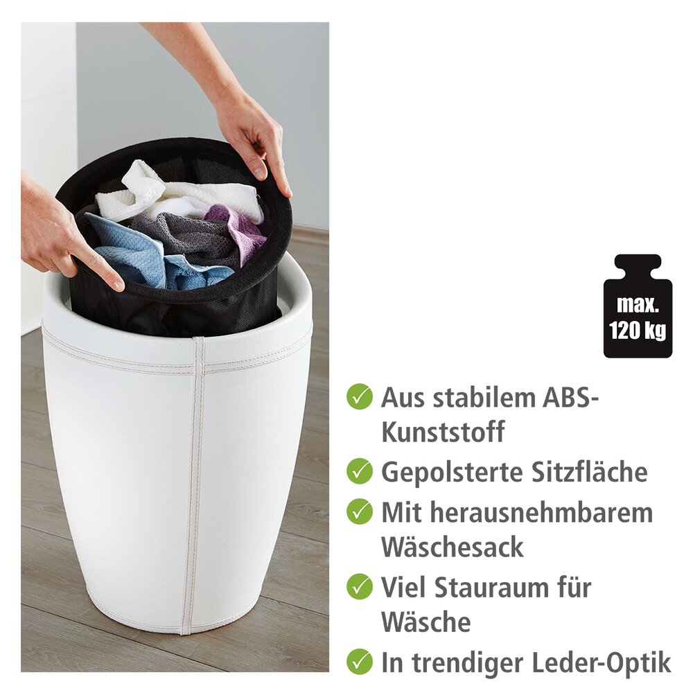 Candy White kruk in lederlook, met waszak