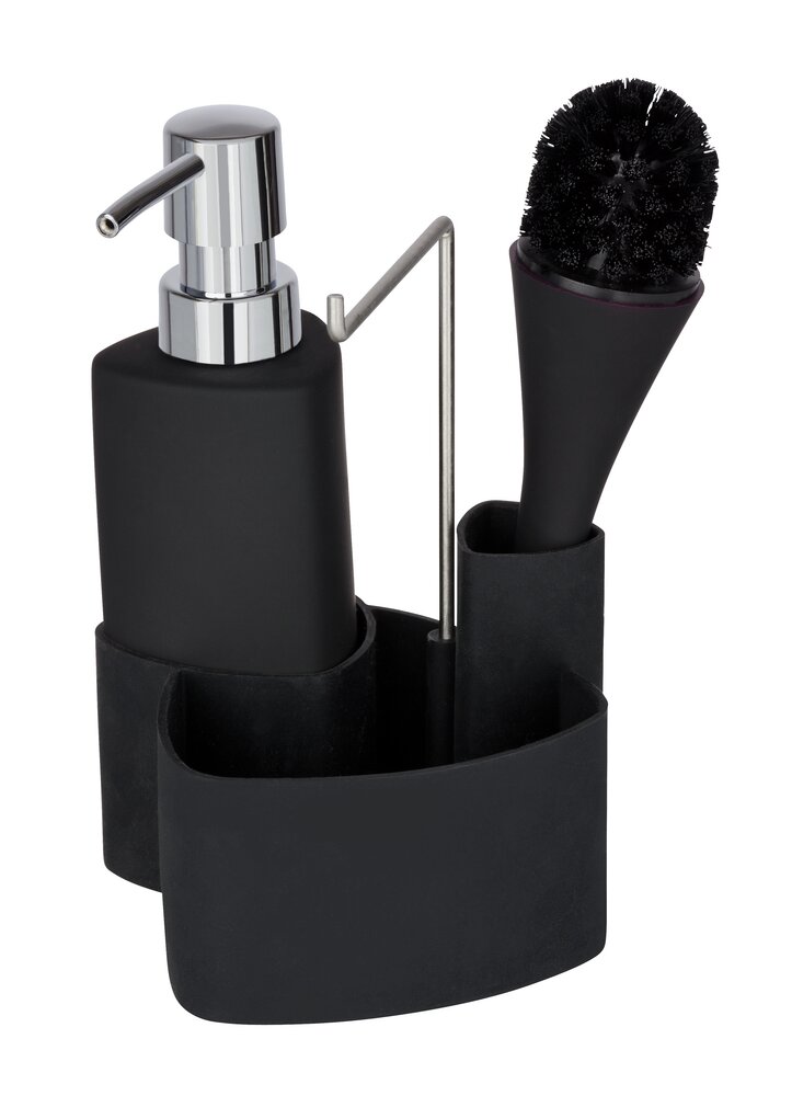 Spül-Set Mod. Empire, Schwarz  mit Spülbürste