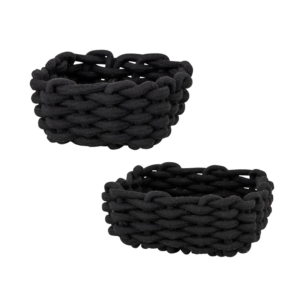 Badkörbe Mod. MELARA, Schwarz  2-teilig