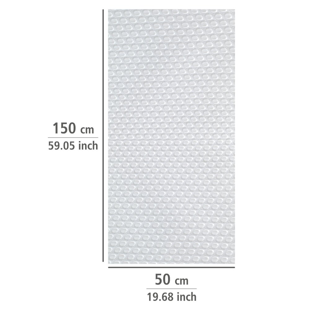 Anti-Rutsch-Matte 150x50cm, weiß, EVA, Noppen, 3er Set  geräuschdämpfend und zuschneidbar