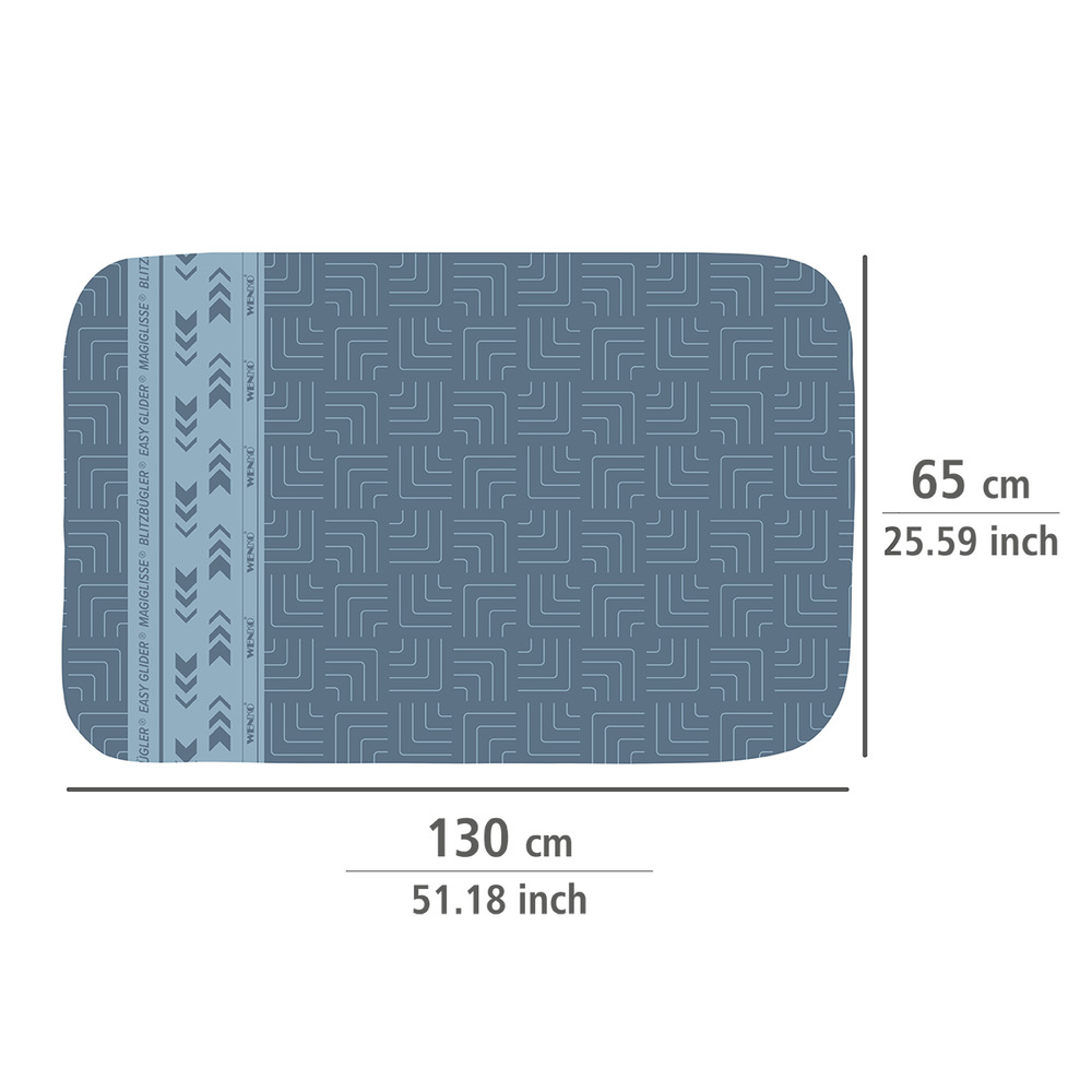 Bügeldecke Air Comfort Blitzbügler  Bügelunterlage 130 x 65 cm mit Blitzbüglerzone für schnelles Bügeln