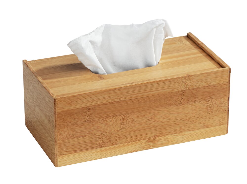 Bambus Kosmetiktuch-Box Mod. Terra  für handelsübliche, rechteckige Kosmetiktuchboxen