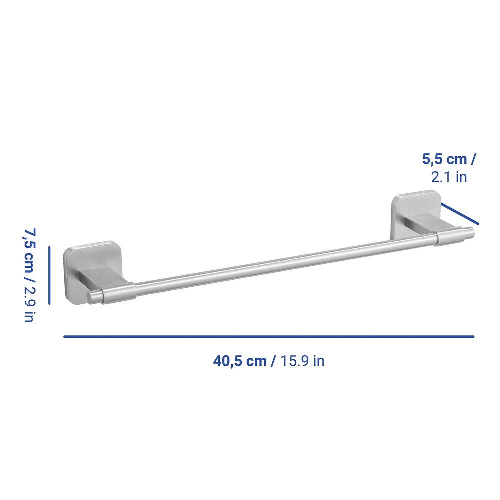 Turbo-Loc® Badetuchstange Uno Mod. Porto Matt 40 cm  Befestigen ohne Bohren