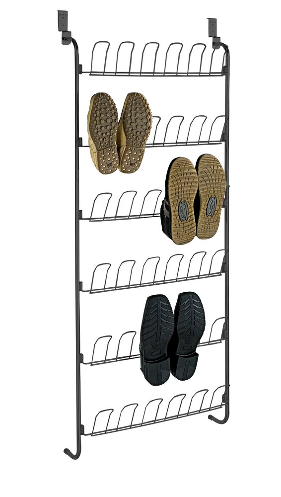Türregal für Schuhe Schwarz für 18 Paar