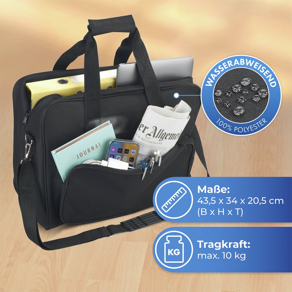 Komfort-Universaltasche Schwarz  100 % Polyester