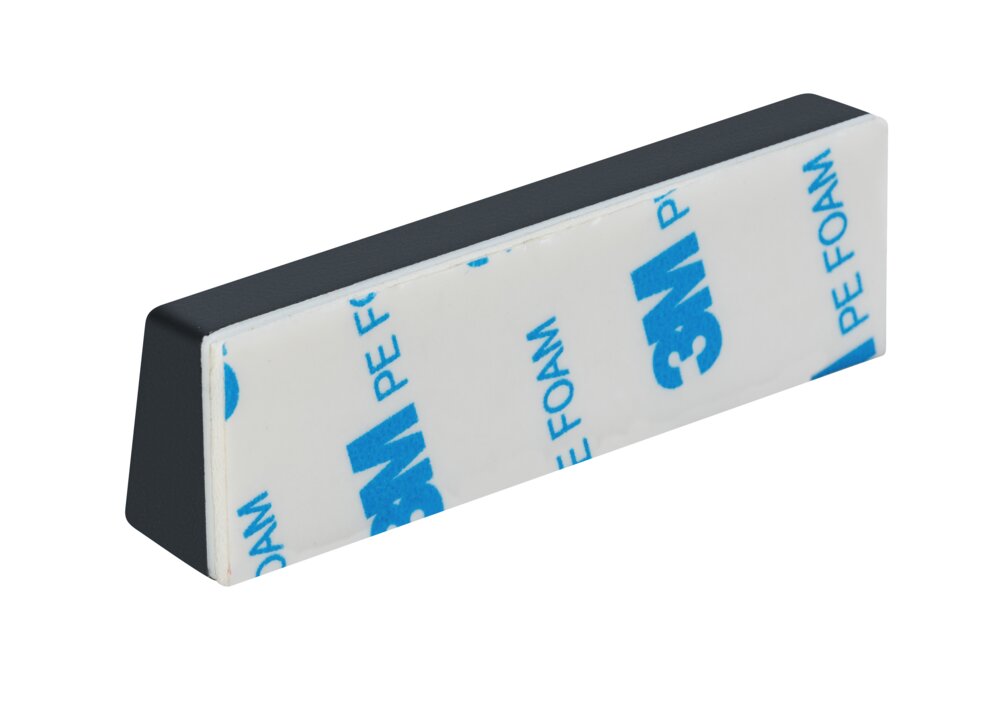 Badabzieher Mod. Agana, schwarz, Silikon, Edelstahl, magnetisch  mit magnetischer Wandhalterung