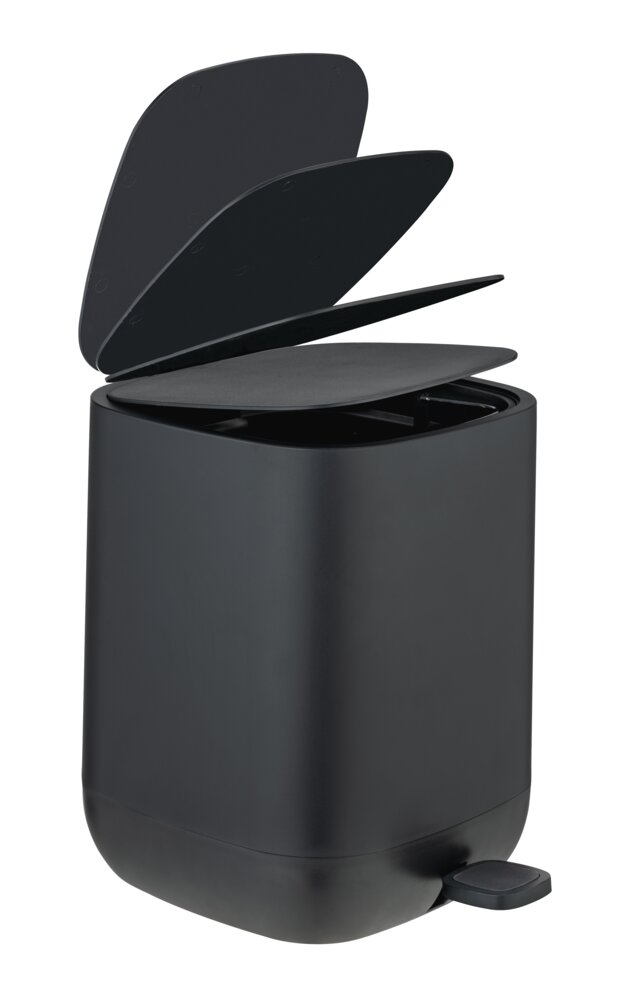 Treteimer Mod. Davos, Schwarz 6,5 L  Kosmetikeimer, Abfalleimer