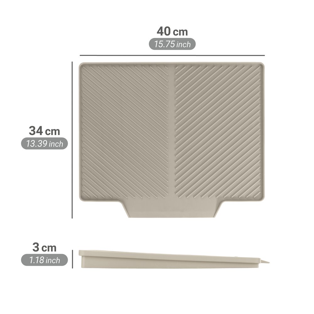 Afwateringsmat Mod. Nelia, beige, kunststof, 34x40x3 cm