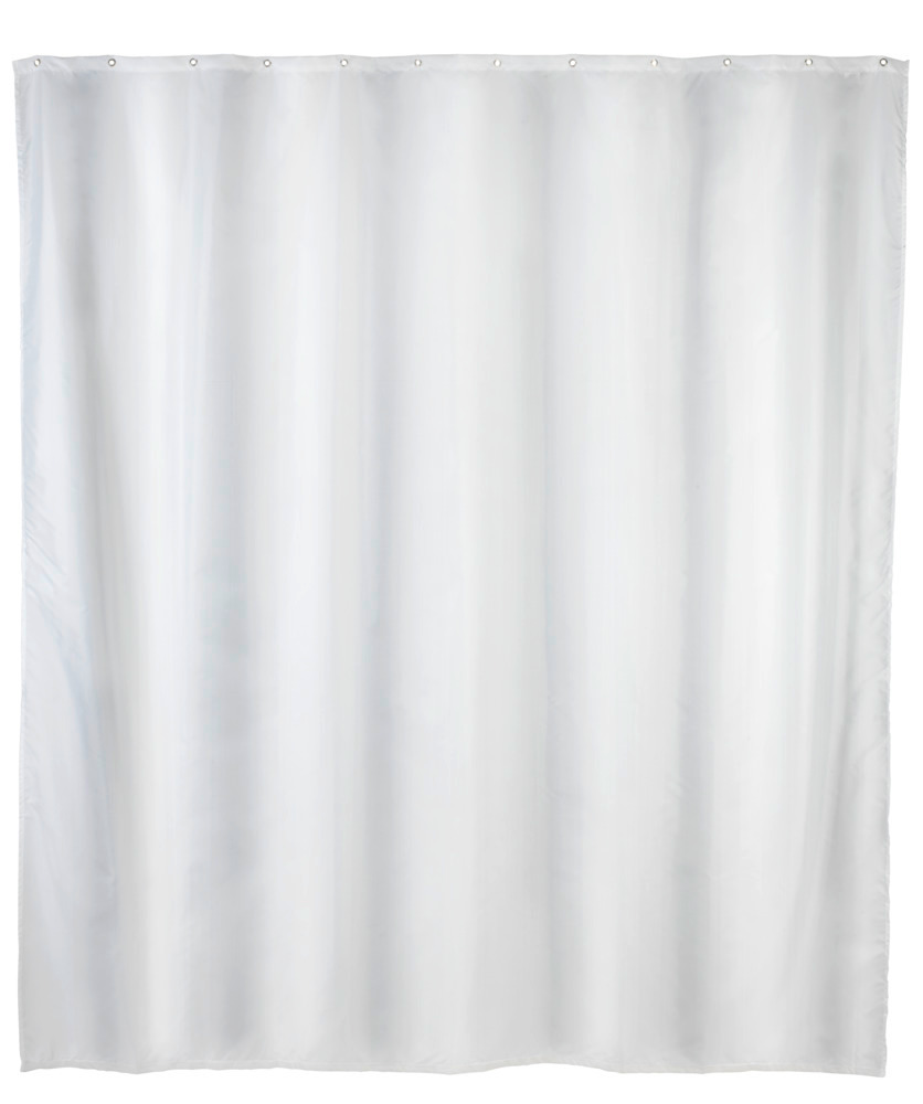 Anti-Schimmel Duschvorhang Uni White  Textil (Polyester), 120 x 200 cm, waschbar