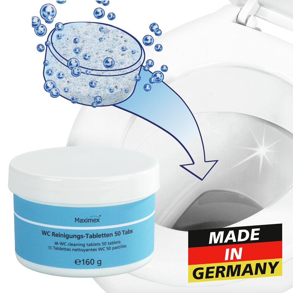 WC-Reinigungstabletten, 50er Set  stark gegen Urin, Kalk, Rost und Verfärbungen