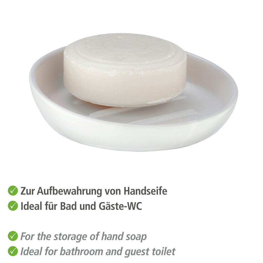 Porte-savon Badi blanc  céramique