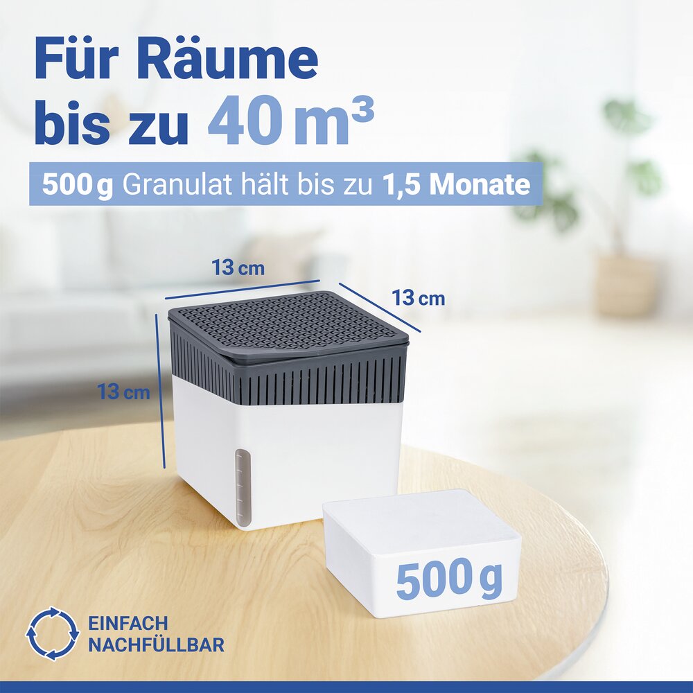 Luchtontvochtiger Mod. Cube Wit 500 g