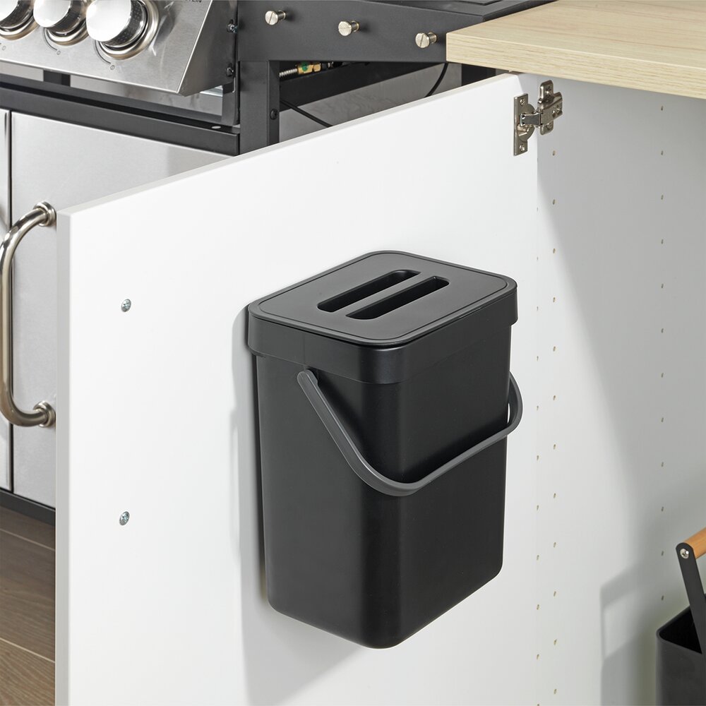 Hangende keukenprullenbak met handvat Mod. Tago 5 liter