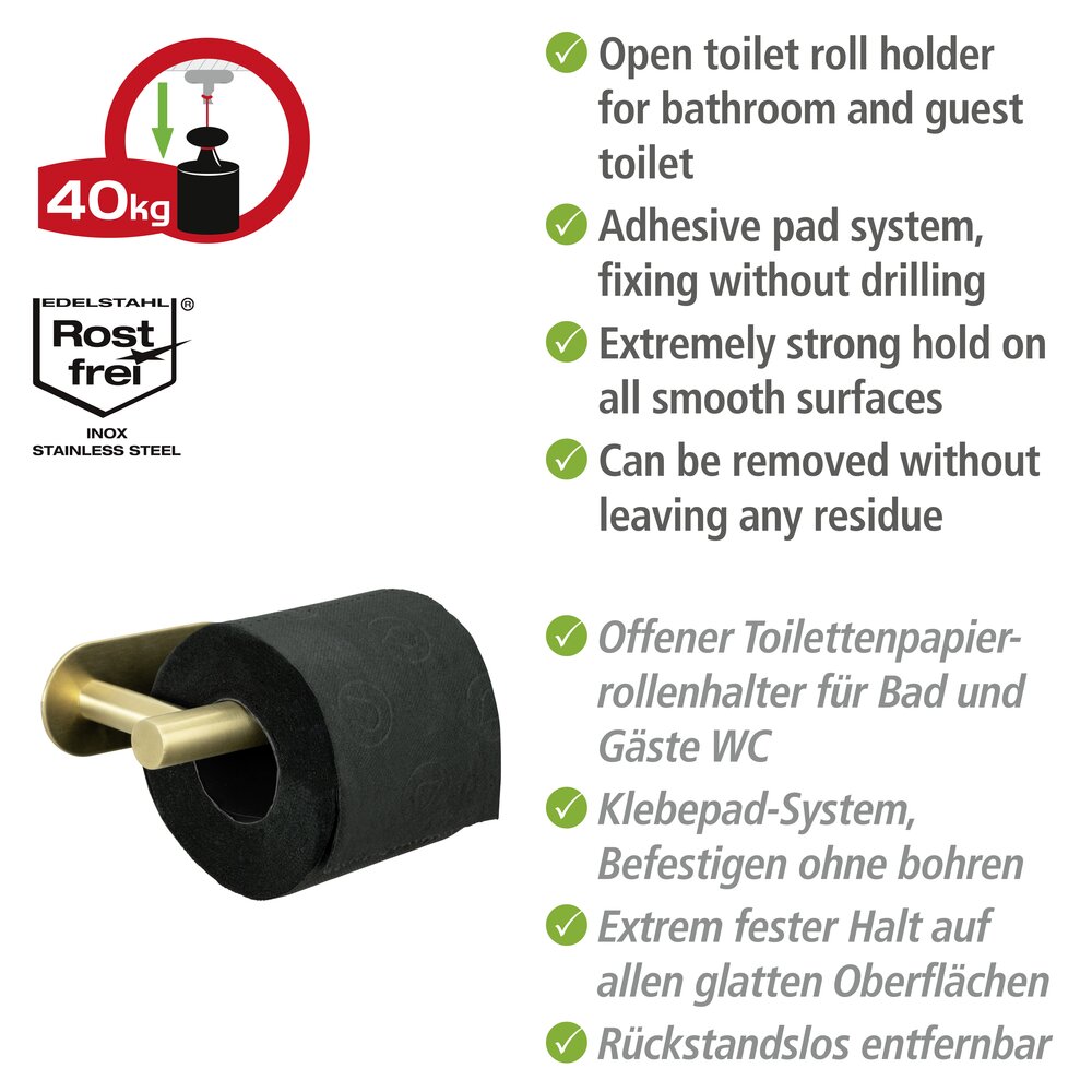Turbo-Loc® Toiletrolhouder Orea Goud Mat