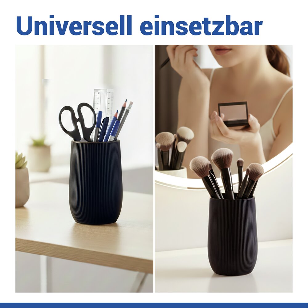 Bad-Accessoire Set Mod. Fablo Schwarz, 2-teilig  aus hochwertiger Keramik