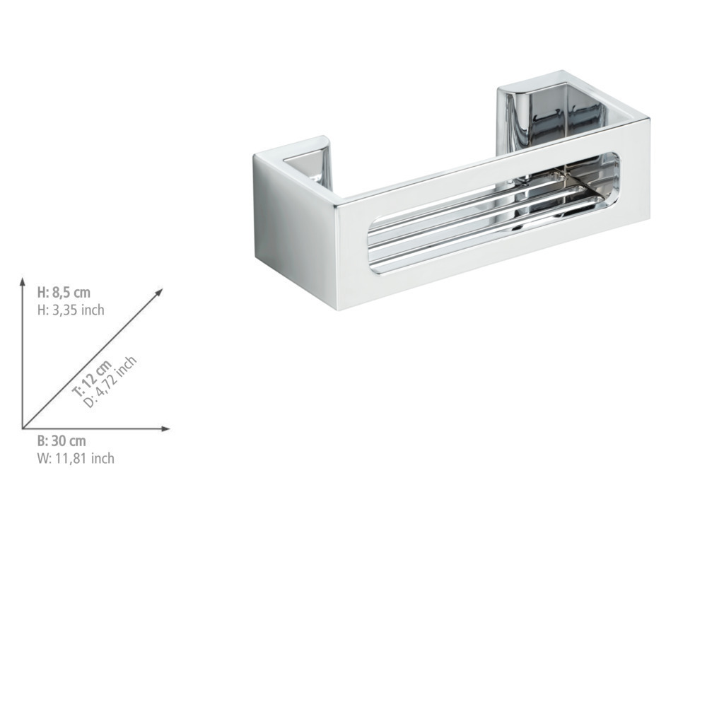 Turbo-Loc® Wandablage Mod. Bralia, Chrom  Befestigen ohne bohren