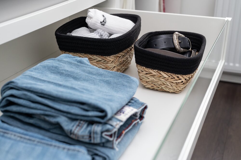 Rika M opbergmand, zwart