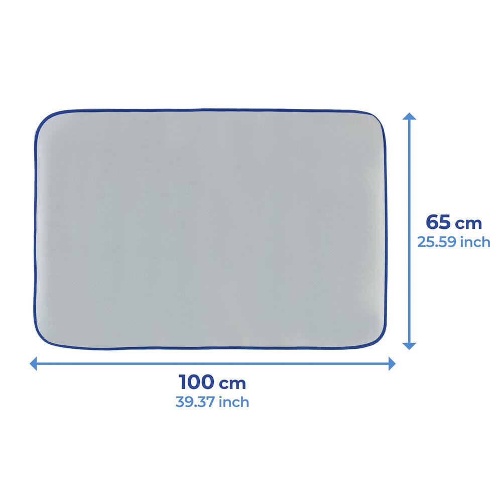 Tapis de repassage Mod. Basic, 100 x 65 cm  réfléchit la chaleur, jusqu'à 50 % de temps gagné