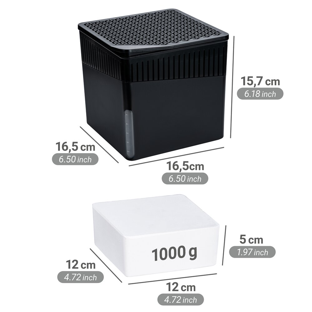 Ontvochtiger Mod. Cube 1000 g, 4 x luchtontvochtiger blok