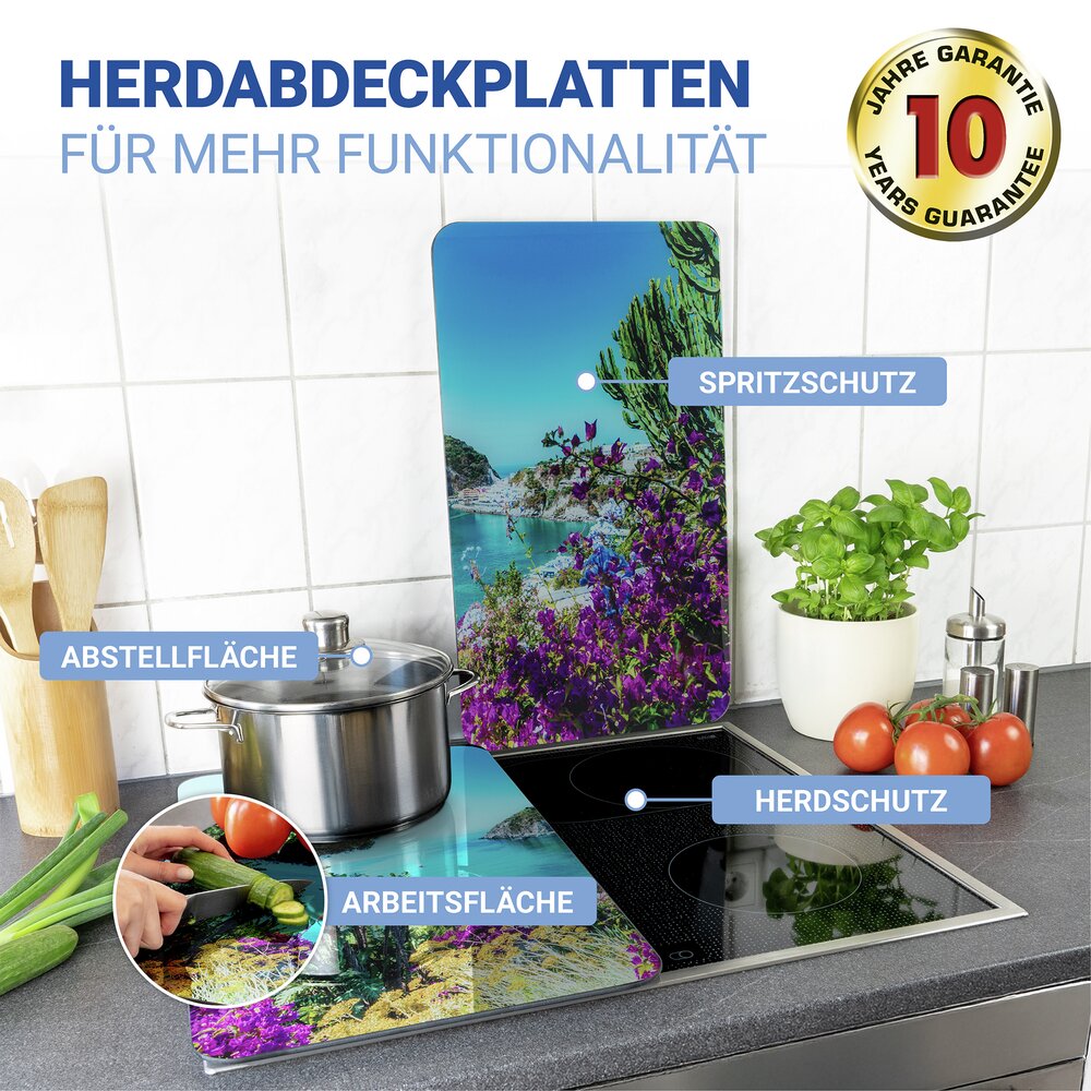 Fornuis Afdekplaten Universal Mod. Middellandse Zeekust, set van 2