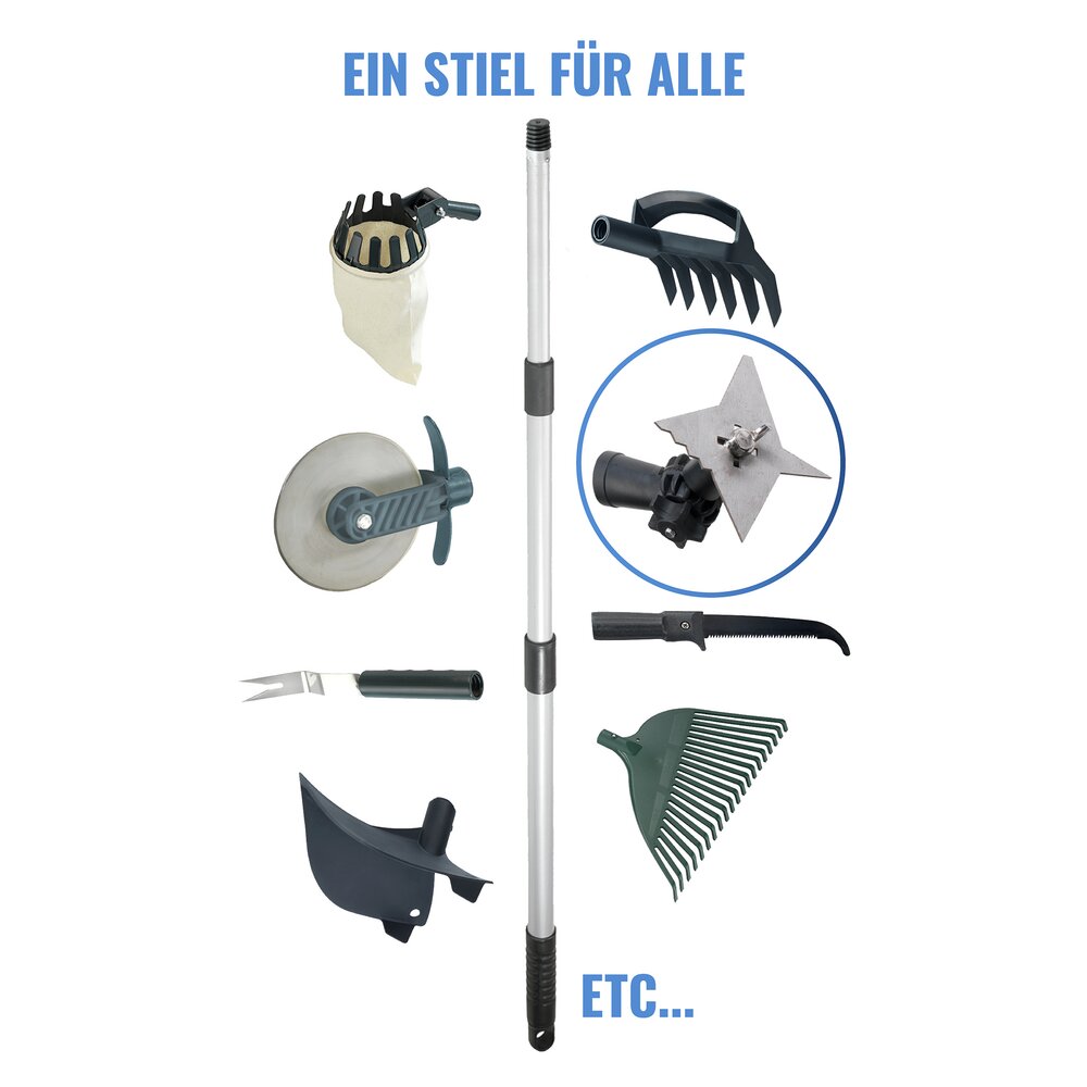 Voegenkrabber met 4 tanden en telescopische handgreep