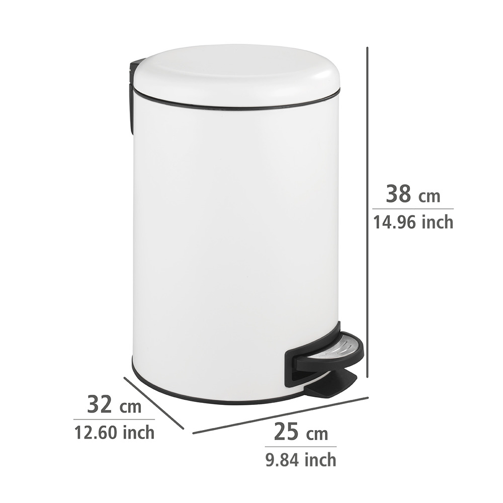 Treteimer Mod. Leman Easy Close Wei  12 Liter