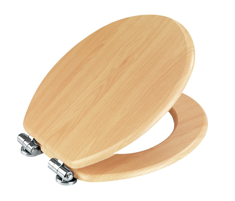 WC-Sitz Mod. Buche Natur  MDF, mit Absenkautomatik
