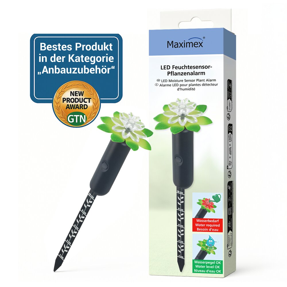 LED Feuchtigkeitsmesser für Pflanzen  Boden-Feuchtigkeitsmesser mit Ampelsystem