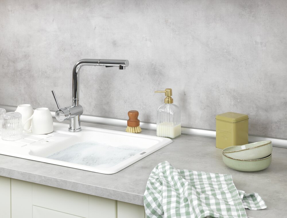 Spülmittelspender Mod. Vetro Gold  aus Glas