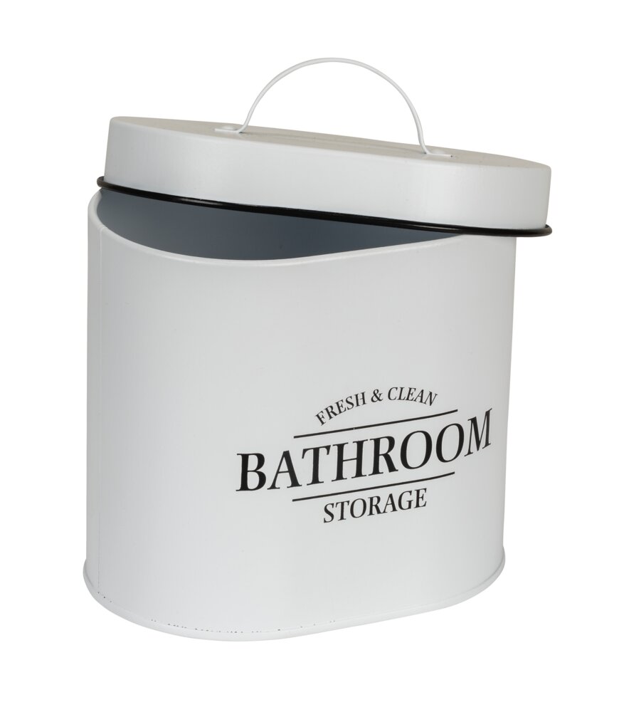 Boîte de bain avec couvercle Pali Blanc, ovale  en acier