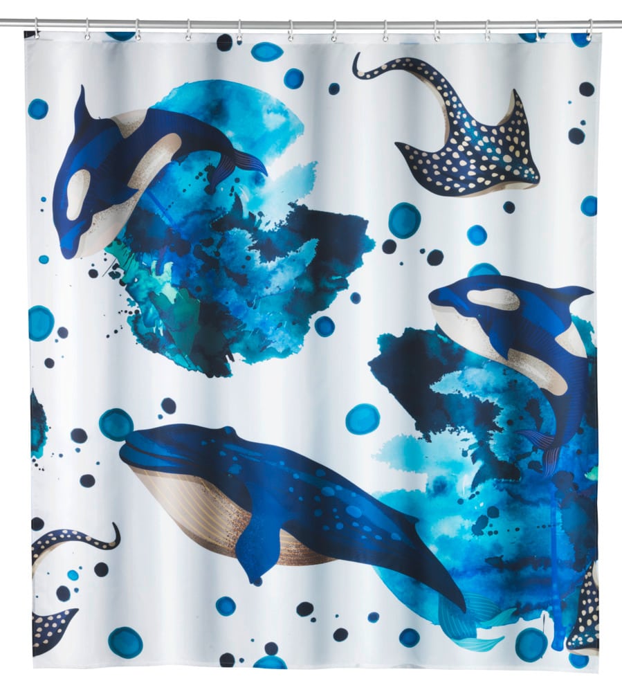 Duschvorhang Mod. Aquaris  180 x 200 cm, Textil (100 % recyceltes Polyester)