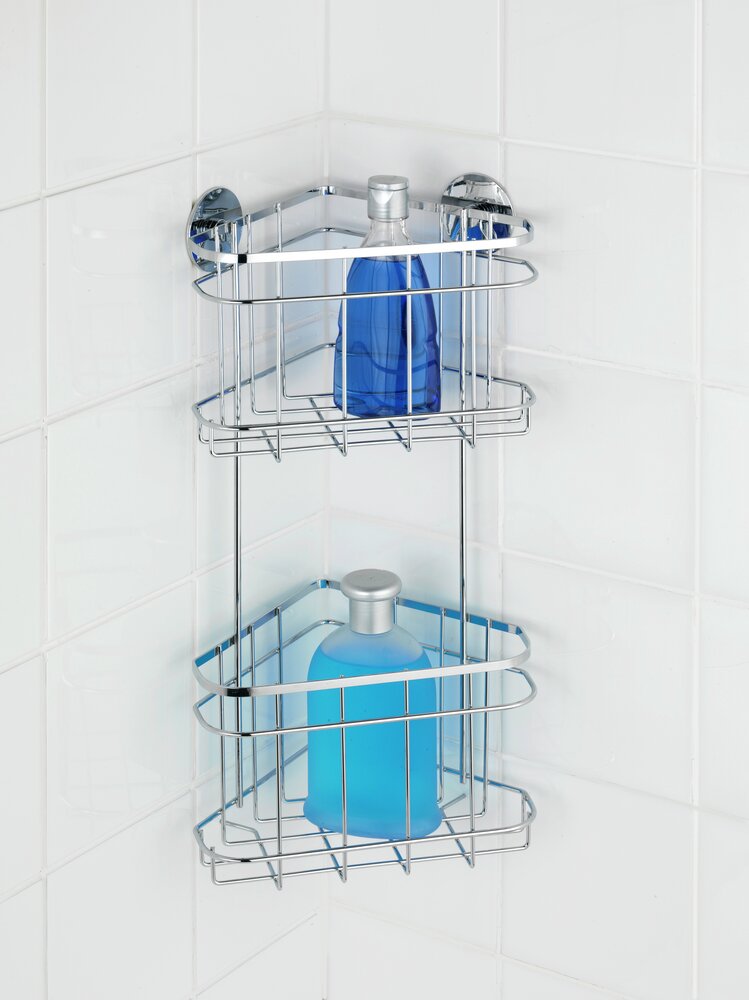 Turbo-Loc® étagère d'angle à 2 niveaux  acier inox, fixer sans percer