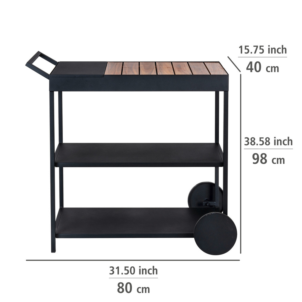 Servierwagen Mod. Miro  mit FSC® zertifiziertem Akazienholz