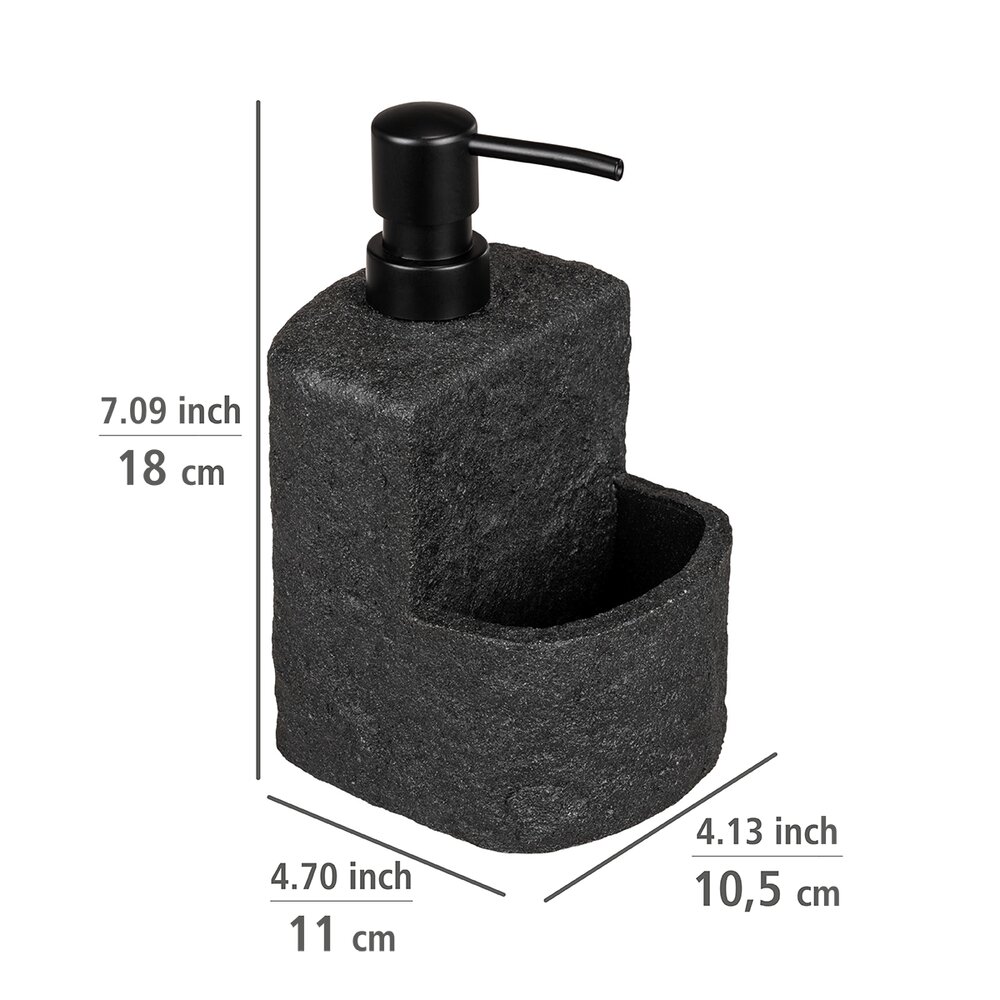 Spülmittelspender Mod. Festival Stone Schwarz  Seifenspender