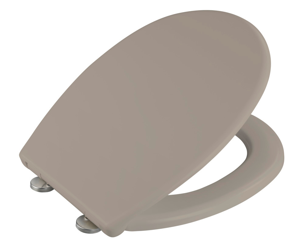 WC-Sitz Mod. Vorno Neo Taupe  aus antibakteriellem Duroplast