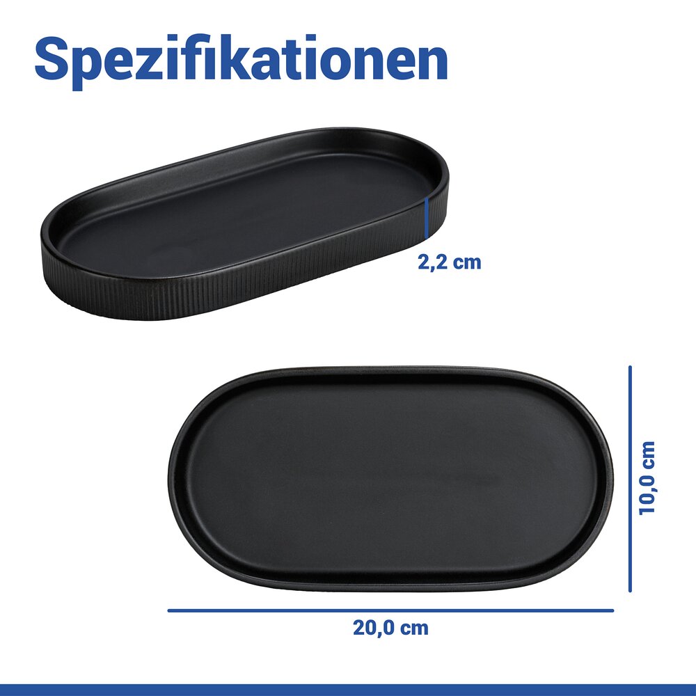 Vide-poche Mod. Fablo Noir  en céramique de haute qualité, polyvalent