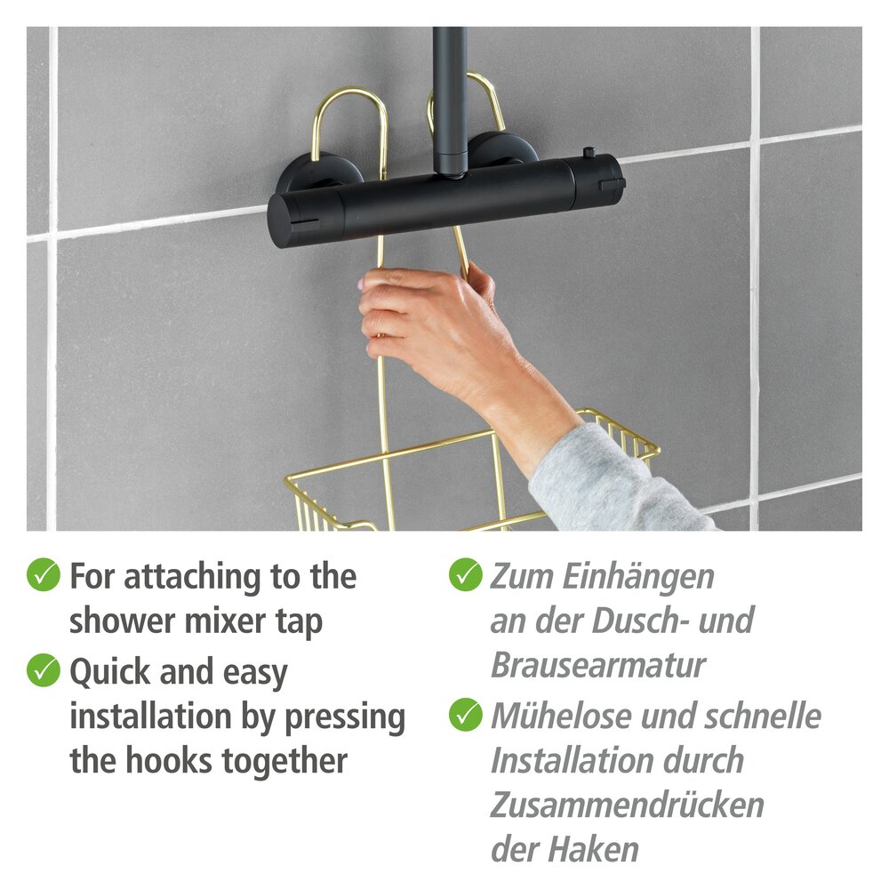 Thermostatische douchehouder Milo Gold, 2 niveaus