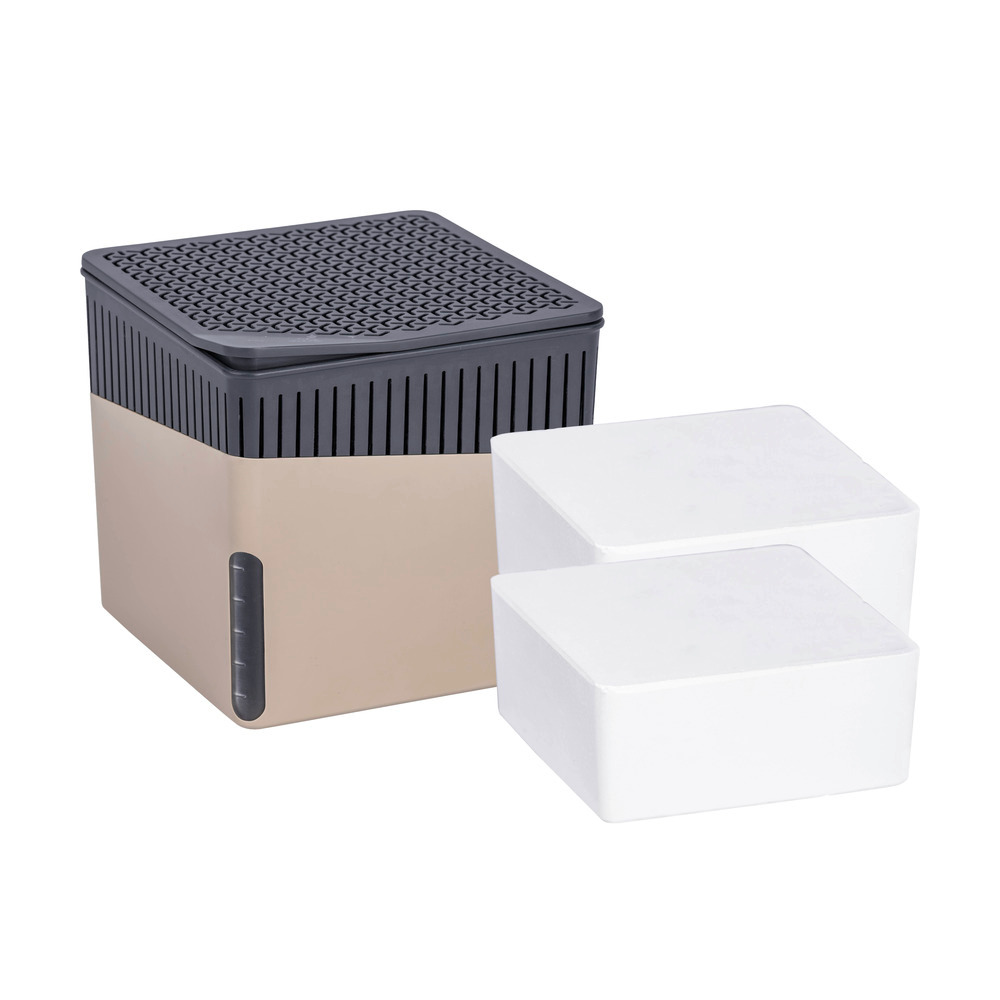 Raumentfeuchter Mod. Cube Beige, 2 x 1000 g  für Räume bis ca. 80 m³