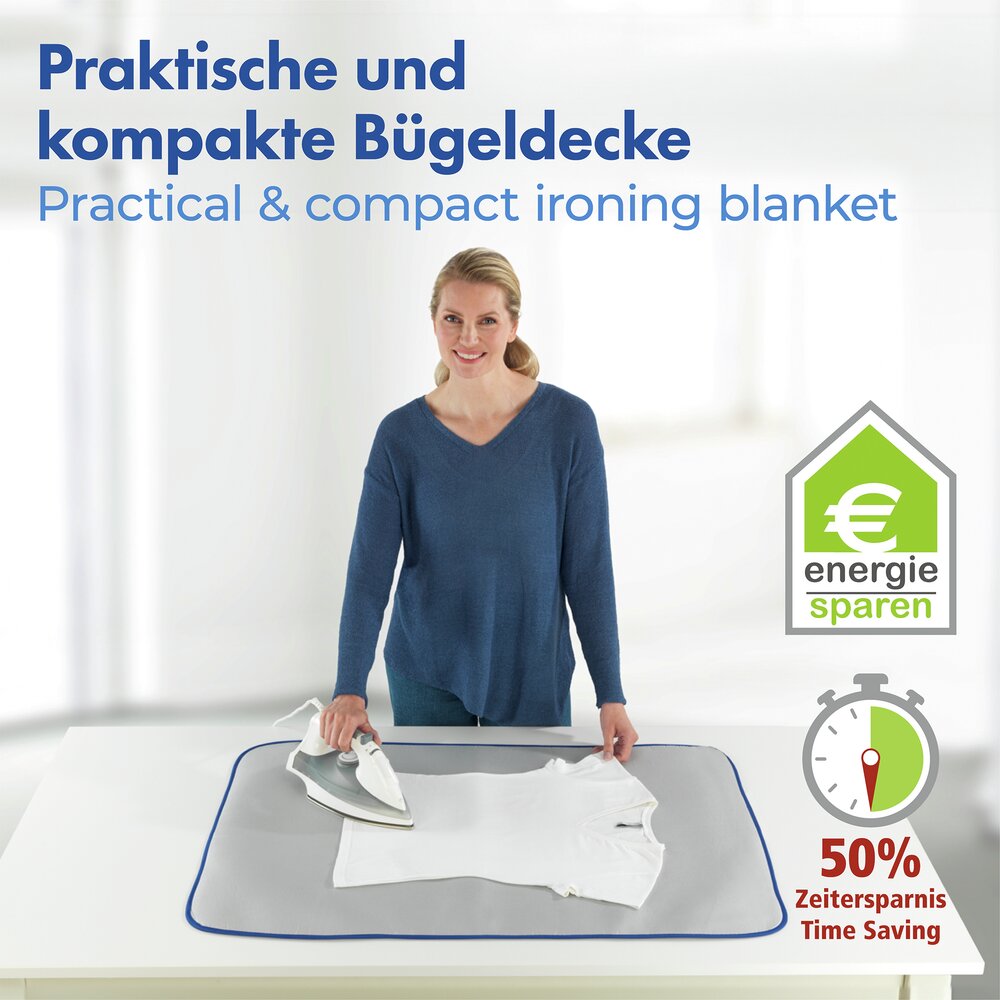 Tapis de repassage Mod. Basic, 100 x 65 cm  réfléchit la chaleur, jusqu'à 50 % de temps gagné