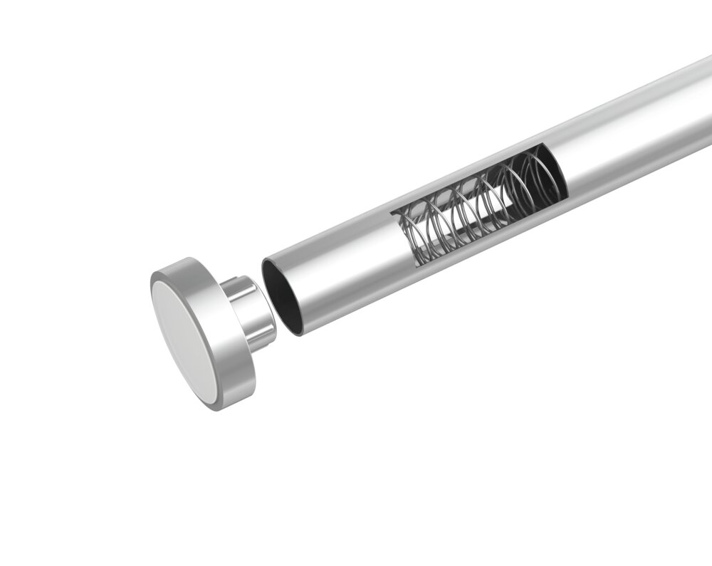 Teleskop-Duschvorhangstange Mod. OBLEON 110 - 185 cm, Chrom  ausziehbar