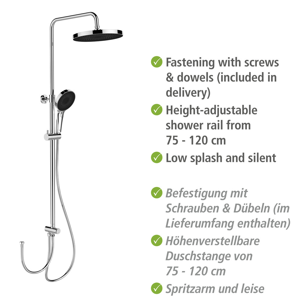 Duschsystem Mod. Softwater Chrom  einfacher Anschluss an bestehende Armatur oder Wandanschlussbogen