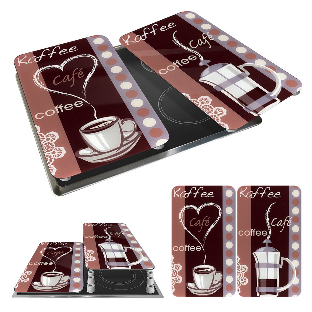 Plaque de Recouvrement Universelle Mod. Arôme du Café, set de 2  pour tous les types de cuisinières