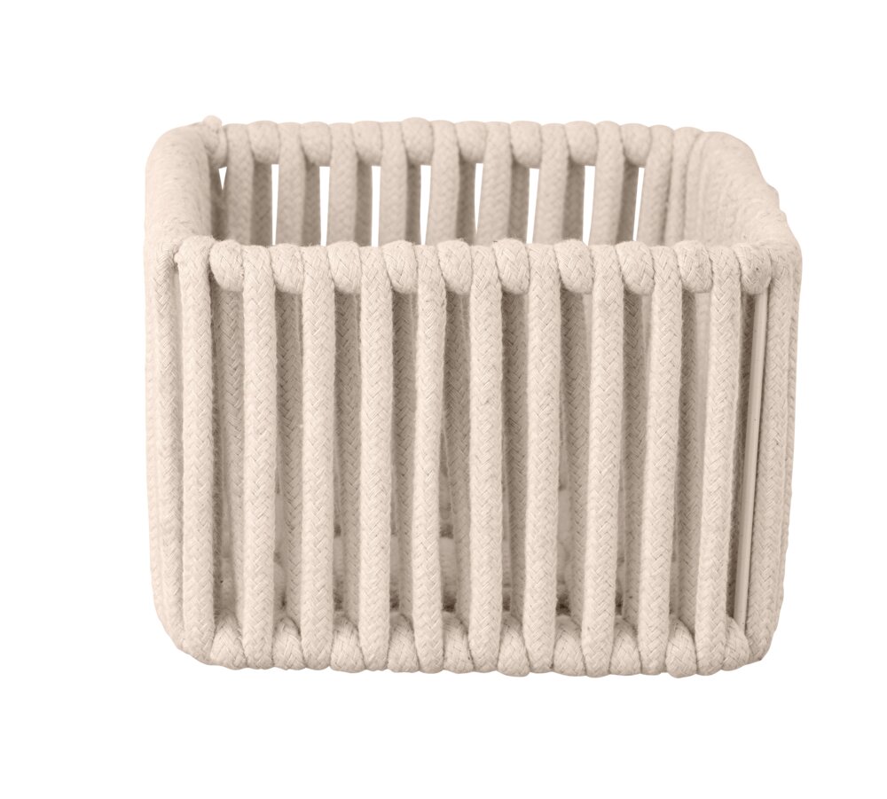 Paniers de salle de bain Zovo S, naturel, lot de 2  avec cordon en coton et polyester